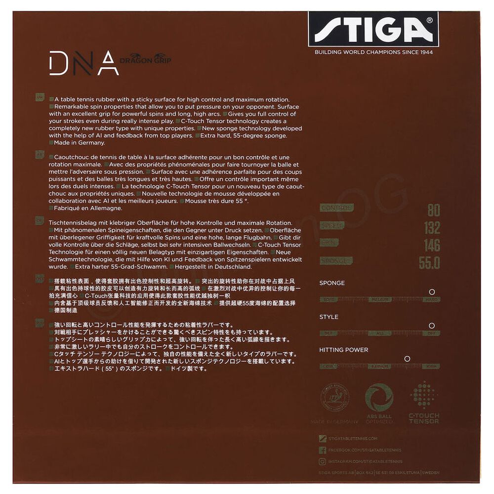 Stiga DNA Dragon Grip 55